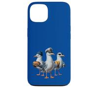 Mouette Capitaine Drôle Oiseaux Volent Frites Et Sandwich Coque pour iPhone 13