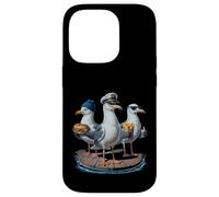 Mouette Capitaine Drôle Oiseaux Volent Frites Et Sandwich Coque pour iPhone 14 Pro