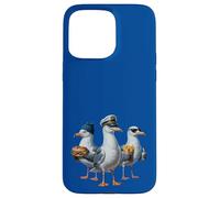 Mouette Capitaine Drôle Oiseaux Volent Frites Et Sandwich Coque pour iPhone 15 Pro Max
