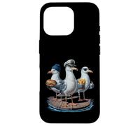 Mouette Capitaine Drôle Oiseaux Volent Frites Et Sandwich Coque pour iPhone 16 Pro