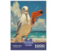 Mouette créative 1000 Pièces Oiseaux artistiques pour Adultes Puzzles Cadeaux d'anniversaire pour Noël Jeu De Défi Familial Décoration Jeux Éducatifs Relaxation Et Sagesse 38x26cm/1000pcs