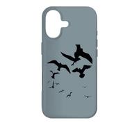 Mouette Oiseau Troupeau trésor Silhouette Noire Coque pour iPhone 17