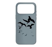 Mouette Oiseau Troupeau trésor Silhouette Noire Coque pour iPhone 17 Pro Max