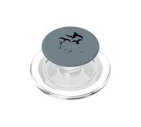 Mouette Oiseau Troupeau trésor Silhouette Noire PopSockets PopGrip pour MagSafe