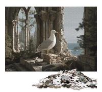 Mouette Puzzles en Bois Adultes 300 Pièces Jeux Éducatifs Cadeaux d'anniversaire pour Family Games Décoration Intérieure Relaxation Et Sagesse 300pcs (40x28cm)