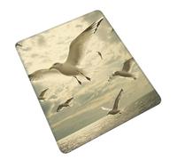 Mouettes en Vol Mousepad Petit Mouse Pad Bords Cousus Tapis De Souris Gaming pour Maison Bureau Ordinateur 25X30Cm