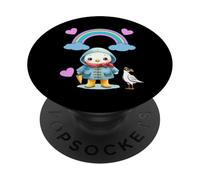 Mouettes pour enfants - Mouettes maritimes - Enfant - Fille - Garçon - Arc-en-ciel PopSockets PopGrip Adhésif
