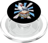 Mouettes rétro maritimes Poisson Hareng Sandwich Mouette Oiseau de mer PopSockets PopGrip pour MagSafe