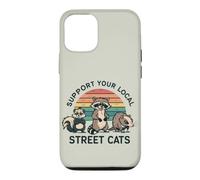 Mouffette Opossum de Raton Laveur Vintage pour Soutenir Vos Chats de Rue locaux Coque pour iPhone 12/12 Pro