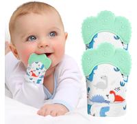 Moufle De Dentition En Silicone Alimentaire,Jouet De Dentition Pour Bébé Sans Bpa Aide À Prévenir Douleur De Dents Et De Gencives De Bébé,Pour Garçons Et Filles (Vert Dinosaure)