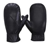 Moufle d'hiver pour Femme Gants en Cuir Véritable Chaud Doublés de Cachemire de Mouton