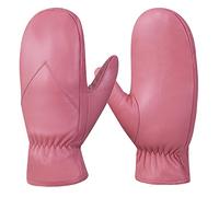 Moufle d'hiver pour Femme Gants en Cuir Véritable Chaud Doublés de Cachemire de Mouton