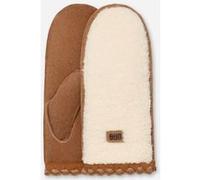 Moufle festonnée en UGGfluff in Nimbus, Taille L/XL, Cuir/Fleece