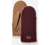 Moufle festonnée en UGGfluff in Red, Taille L/XL, Cuir/Fleece