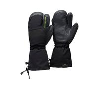 Black Diamond - Moufles d'alpinisme imperméable et chaude en PrimaLoft® - Alpine 3-Finger Mitts Black Carbon en Cuir - Taille S - Gris Gris S