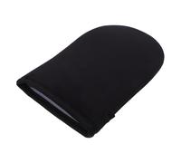 Moufles Autobronzant Noir pour Application Uniforme de Lotion Corps | Flanelle et Éponge, Geste Sûr sans Soleil, Style Élégant et Polyvalent pour Bronzage