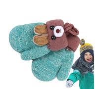 Moufles chaudes pour bébé, avec oreilles d'ours de dessin animé, gants d'hiver pour tout-petits garçons et filles de 0 à 3 ans, pour Halloween et Noël Soydan