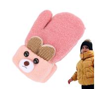 Moufles chaudes pour bébé | Oreilles d'ours de dessin animé Gants pour tout-petits avec cordon, moufles pour garçons et filles de 0 à 3 ans pour Halloween et Noël Soydan