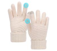 Moufles chaudes pour femmes, gants pour écran tactile, gants tricotés pour femmes, doublure douce et chaude, poignets élastiques, gants d'hiver pour l'envoi de messages.