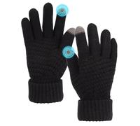 Moufles chaudes pour femmes, gants pour écran tactile, gants tricotés pour femmes, doublure douce et chaude, poignets élastiques, gants d'hiver pour l'envoi de messages.