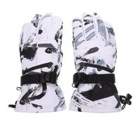 Moufles Chauds Coupe-vent pour Hommes, Ski et Équitation, Nylon Blanc | Résistants au Vent, Écran Tactile à Deux Doigts, Protection Anti-éclaboussures, Double Imperméabilité