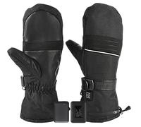 Moufles chauffantes pour homme et femme, gants de ski électriques rechargeables et imperméables pour l'hiver et l'extérieur (batterie au lithium 4000 mAh, taille M)