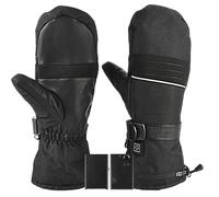 Moufles chauffantes pour homme et femme, gants de ski électriques rechargeables et imperméables pour l'hiver (boîte à piles 3AA (batterie non incluse), taille M)
