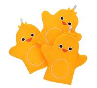 Moufles de Bain Garçon et Filles Dessin Animé Coton Lot de 3, Doux et Léger | Texture Souple, Format Portable, Usage Maison et Voyage, Style Assorti, pour Bébés et Garçon et Filles