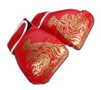 Moufles de Boxe pour Garçon et Filles, Entraînement Thaï, Rouge, PU EVA | Aération Intégrée, Réglage Pratique, Lavage Facile, Tenue Stable, Conçu pour Jeunes Sportifs, Lot