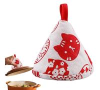 Moufles De Four Résistantes À La Chaleur Antidérapantes | Maniques De Cuisine Triangulaires Pour Four,Gants antidérapants avec motif chat mignon pour appartement maison camping grill barbecue fumoir