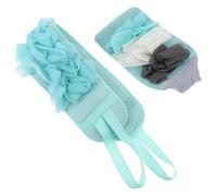 Moufles de Gommage Double Face pour Bain, Fibre Éponge, Bleu