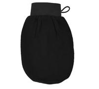 Moufles de Gommage Exfoliants Viscose, Noirs, Lavables | Séchage Rapide, Retrait des Peaux Mortes, Lanière, Usage Bain, pour Femmes