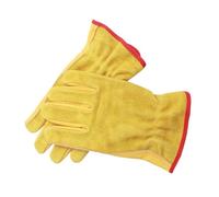Moufles de Jardinage en Cuir de Vache Jaune, Prise Ferme Réutilisable | Outils de Jardin et Bois, Usage Atelier ou Entrepôt, Protection Robuste, Entretien Facile