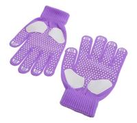 Moufles de Patinage Artistique Antidérapants Pourpre, pour Femmes et | Tricot Isolant Souple, Caoutchouc Offrant une Prise Sûre, Gardent les Mains au Chaud par Froid