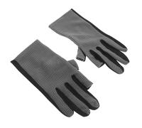 Moufles de Pêche Respirants sans Doigts Protection UV et Adhérence | Polyester Léger, Usage Vélo et Randonnée, Finition Antidérapante, Gris, pour Hommes Actifs en Extérieur