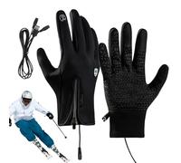 Moufles de ski chauffantes imperméables et coupe-vent rechargeables pour | Les amateurs de plein air rechargeables pour hommes et femmes pour la randonnée, la conduite, la pêche, le patinage