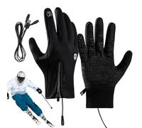 Moufles de Ski Imperméables, Moufles de Ski Chaudes et Chaudes | Moufles de Ski à Écran Tactile Chaudes d'Hiver - Moufles avec Fermeture éclair pour Chauffer Les Mains Par Temps Froid