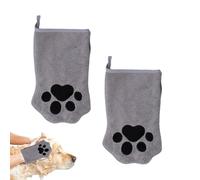 Moufles de toilettage pour chat - Gants d'épilation d'action, tampons à récurer doux, tissu absorbant à séchage rapide | Aide facile à l'hygiène des animaux de compagnie pour la perte de manteaux