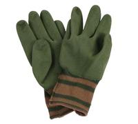 Moufles de Travail Verts en Caoutchouc, pour Jardinage et Chantier | Enduction Antidérapante, Paume Renforcée et Tissu Respirant, Usage Intérieur Extérieur, Lot D’une Paire