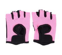Moufles Demi-doigts Antidérapants Respirants de Cyclisme et Musculation | Spandex Rose Taille M, Flexibles et Doux Peau, Usage Vélo Extérieur et Levage Intérieur