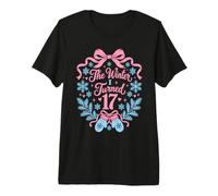 Moufles d'hiver 17e Anniversaire Fille Flocons de Neige nœud Rose T-Shirt Haut de Gamme