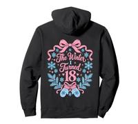 Moufles d'hiver 18e Anniversaire Fille Flocons de Neige nœud Rose Sweat à Capuche