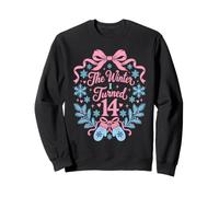 Moufles d'hiver pour 14e Anniversaire Fille Flocons de Neige Nœud Rose Sweatshirt