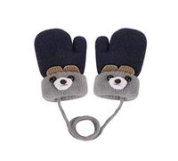 Moufles d'hiver pour Bébé 0 à 3 ans Enfant Garçon Fille Moufles Tricot Ours Gants avec Corde Epais Chaud Mitaines avec Doublure Polaire Thermique Isolées Neige Temps Froid Bambin Gants pour enfants