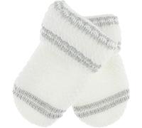 Moufles d'hiver tricotées pour bébé garçon fille unisexe 0-6 mois, Blanc/gris., Newborn 0-6 Months