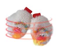 Moufles en fourrure pour femme, gants d'hiver chauds et diffus, gants en peluche avec queue de cheval, manches tissées, moufles en tricot pour femme, blanc, A