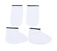 Moufles en Paraffine pour Ambiance Noël, Coton Blanc, 2 Paires
