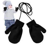 Moufles Enfant Avec Cordon Gants D'Hiver Chauds Doux Confortables