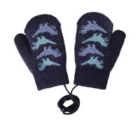 Moufles Hiver Chaudes avec Sangle Anti-Perte | Gants Tricotés x Neige Filles 2-3 Ans, Jardin, Patinage, Ski, Bonhommes de Neige, Parc, Extérieur