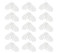 Moufles Hydratants en Coton Blanc, Lot de 15 Paires, L 21cm | Nuit, Soin des Mains Sèches, Intensif, Usage Inspection Bijoux, Œuvres, Photos